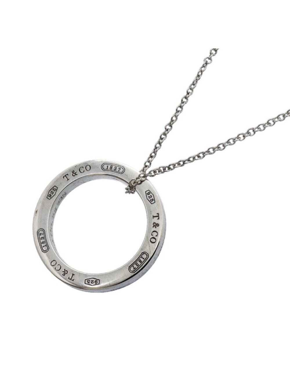 Tiffany & Co Necklace 1837 Circle 925 Sterling Silver